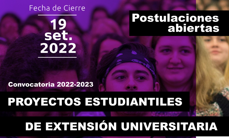 Convocatoria a Proyectos Estudiantiles de Extensión Universitaria 2022-2023