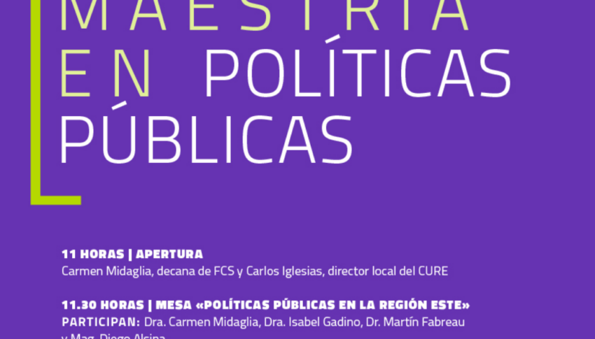 A partir del 21 de junio se abren inscripciones para la Maestría en Políticas Públicas en el CURE