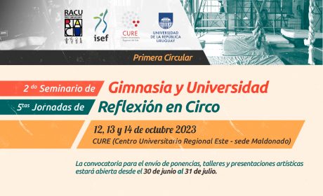 En el mes de octubre se realizará el II Seminario de Gimnasia y Universidad V Jornadas de Reflexión en Circo