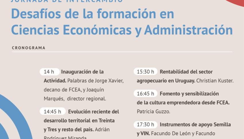 Jornadas de intercambio en Treinta y Tres: “Desafíos de la formación en Ciencias Económicas y Administración”