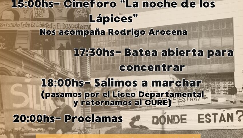 El 14 de agosto participá en la jornada de conmemoración y lucha estudiantil en CURE Maldonado