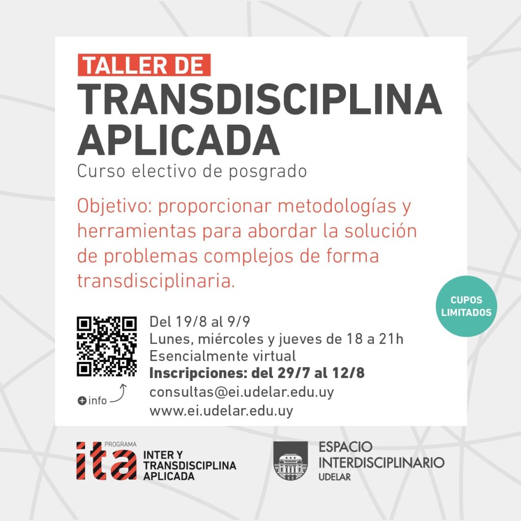 Curso "Taller de Transdisciplina Aplicada 2024" (posgrado)