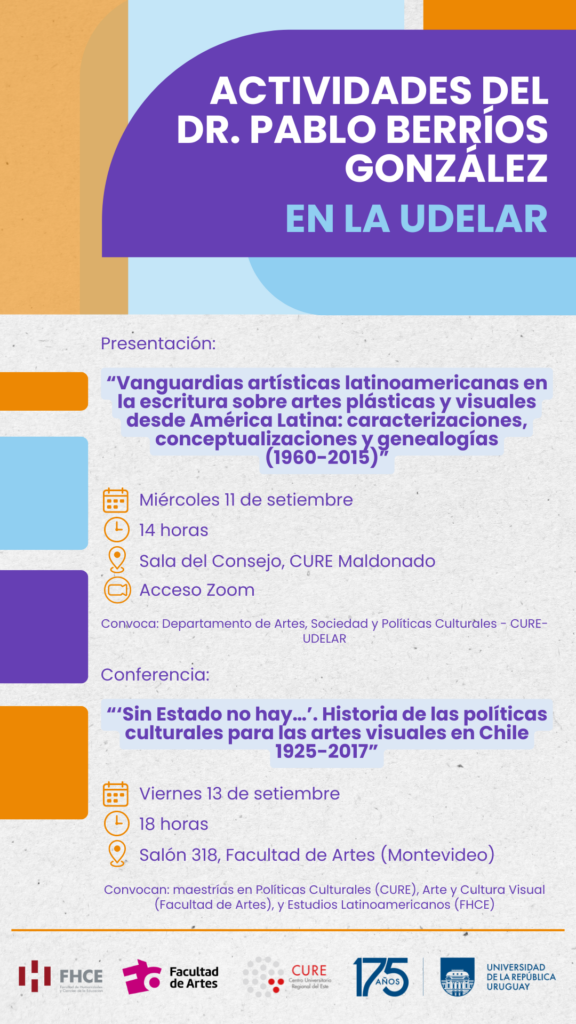 INVITACIÓN: Presentación y Conferencia en UDELAR: Dr. Pablo Berríos González (Universidad de Chile)