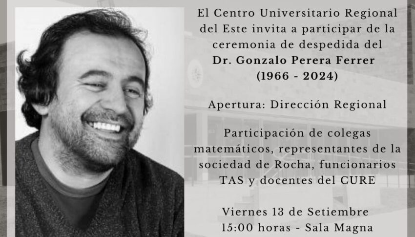 Homenaje Póstumo a Gonzalo Perera Ferrer, viernes 13 de setiembre